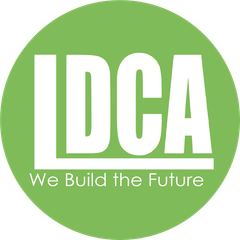 A green circle containing the white letters 