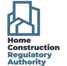 Logo for the Home Construction Regulatory Authority featuring a grey line-art icon of buildings above the organization name.