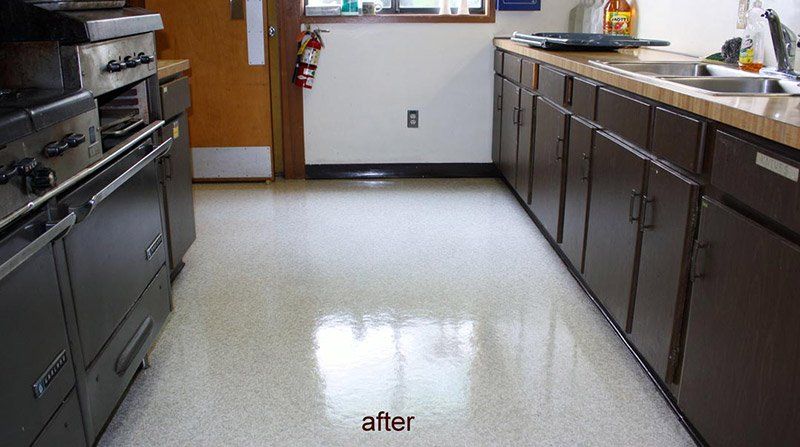 Kitchen floor after  - Maintenance Services in Kendall Park, NJ