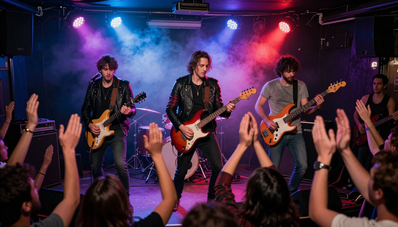 Live rock performance
