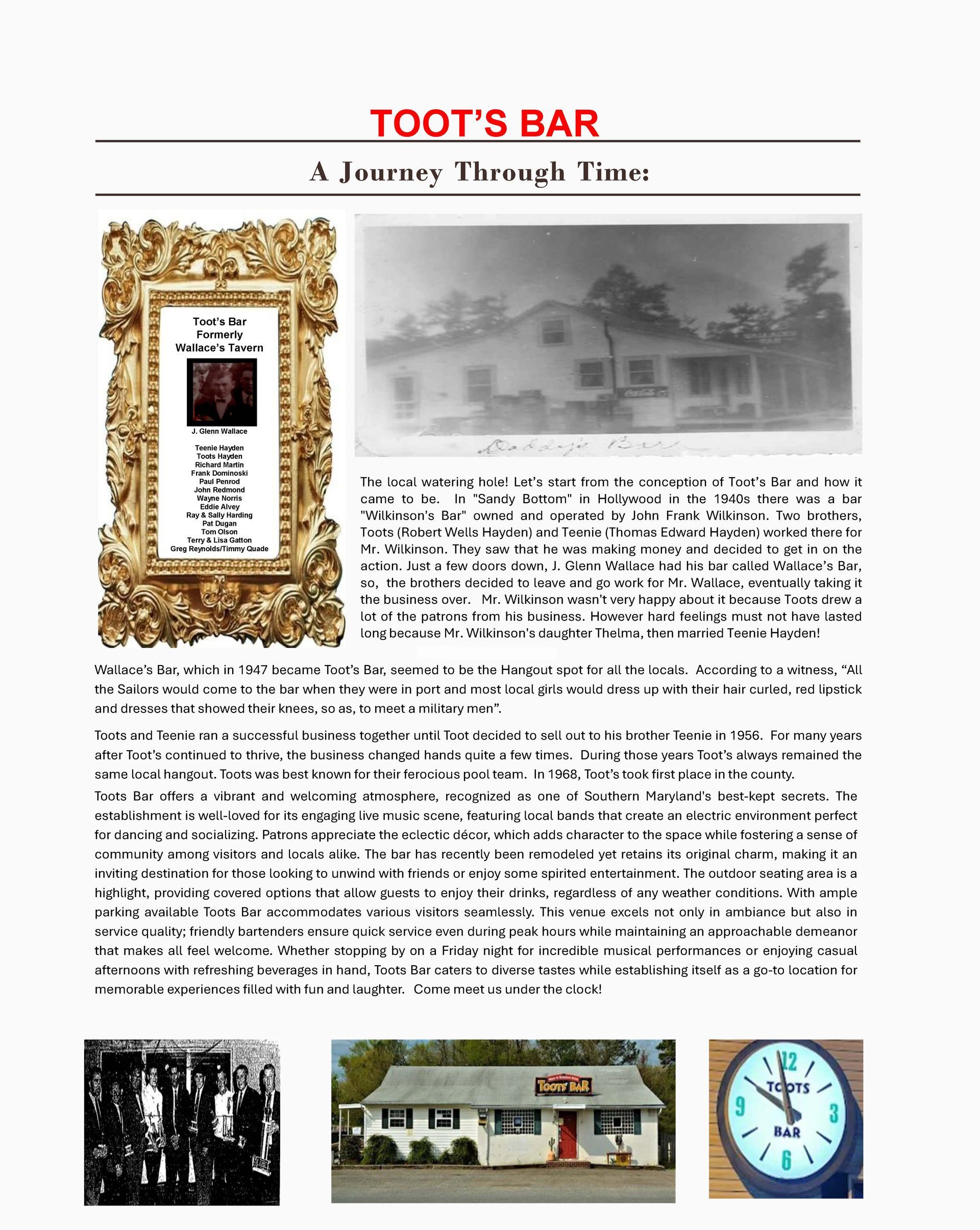 history of toots bar