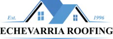 The logo for Echevarria Roofing shows a house and a roof.