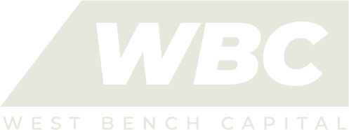 A white logo for west bench capital