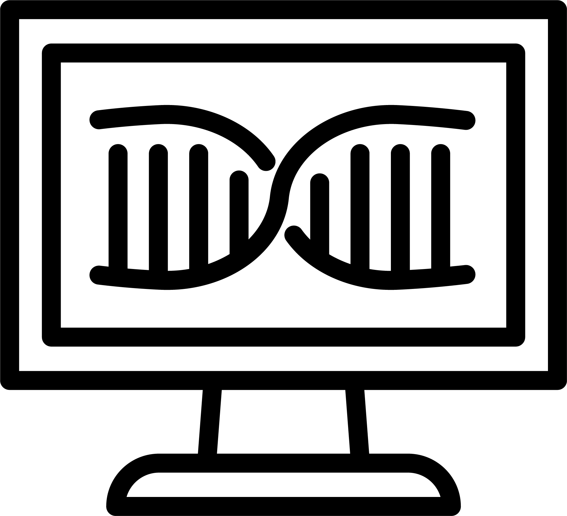 A magnifying glass is looking at a fingerprint.