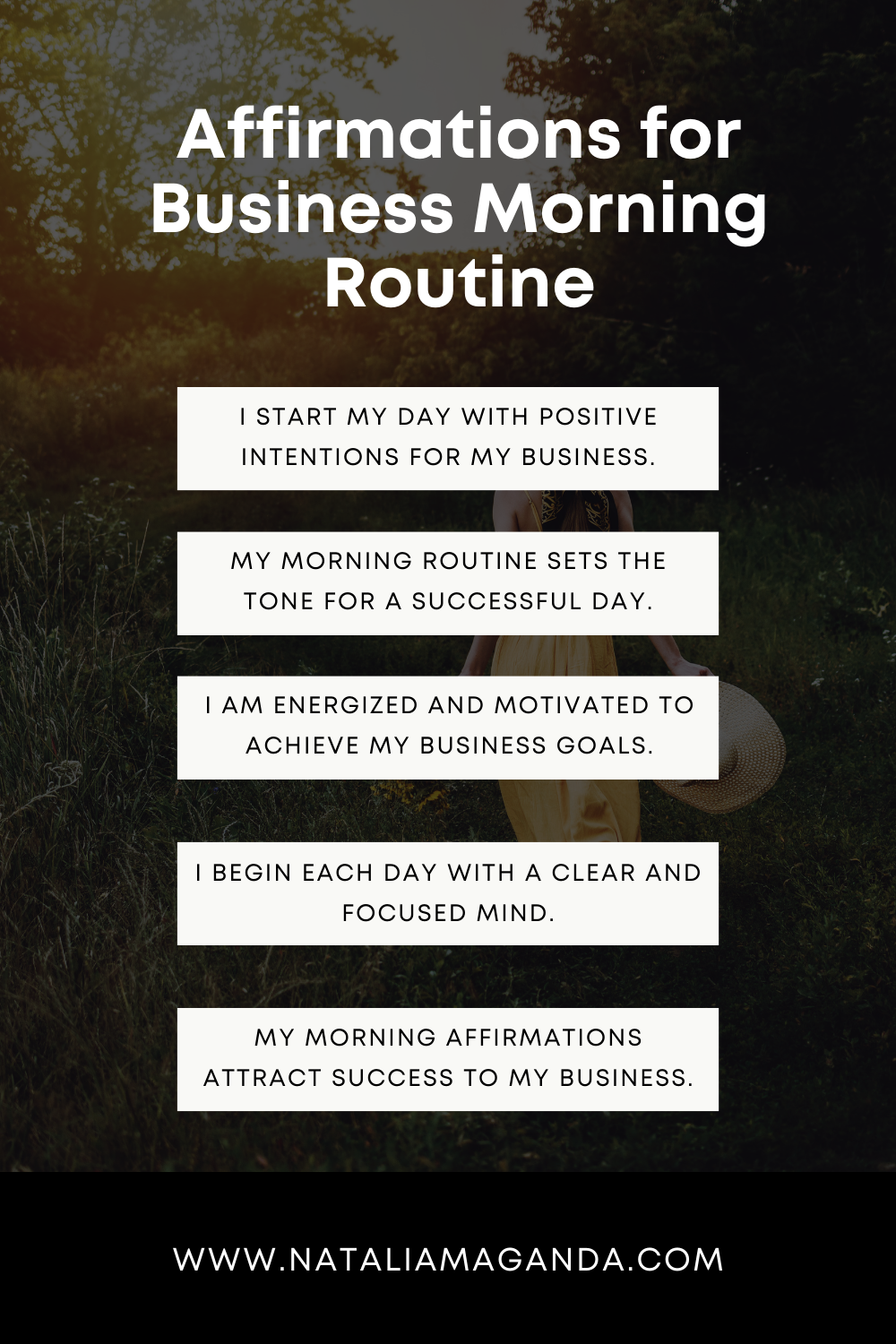 affirmations for business morning routine