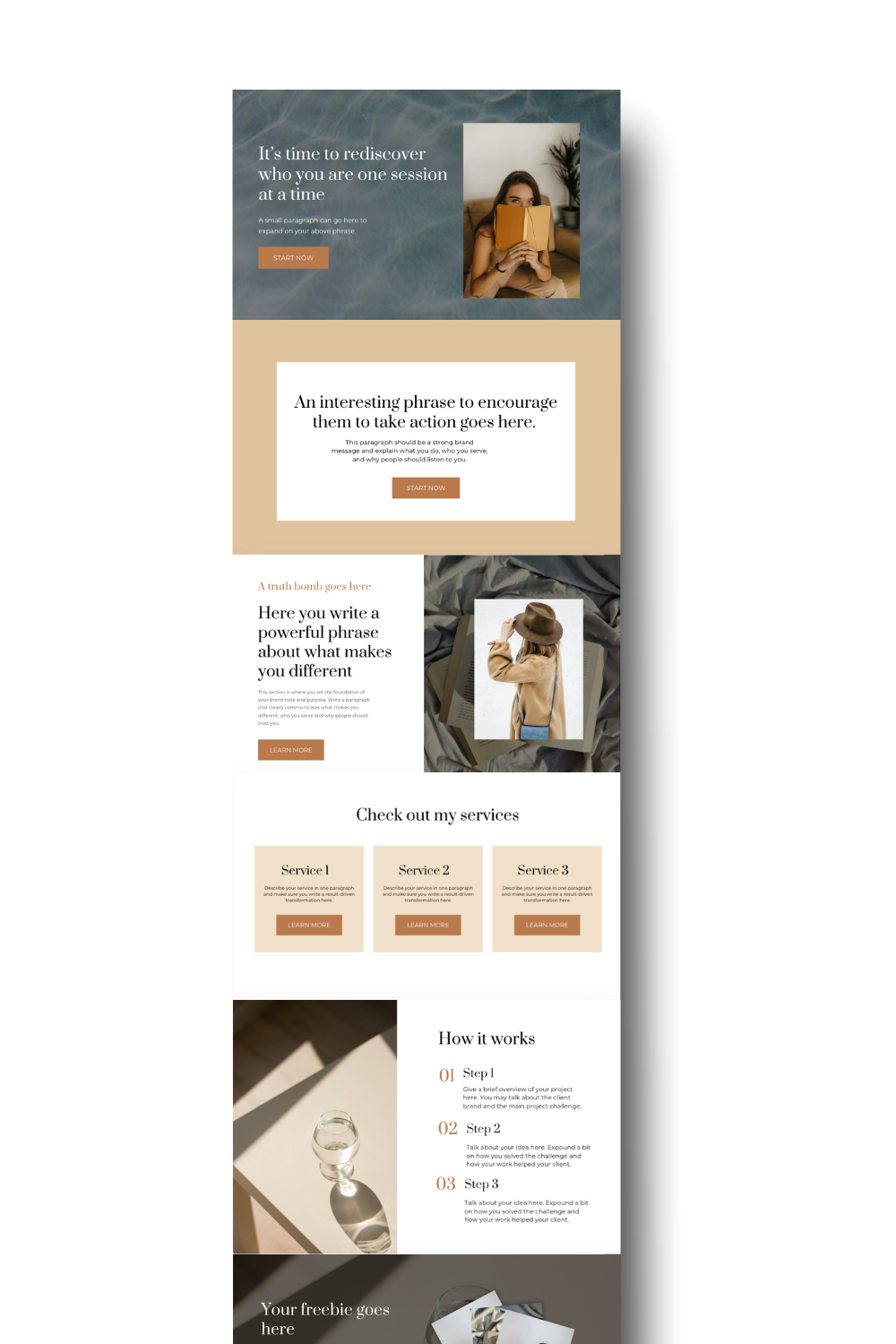 earthy website homepage design