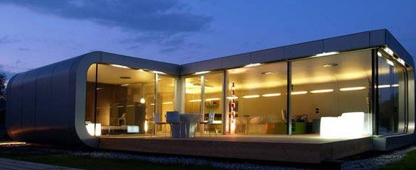 esterno casa prefabbricata realizzata in cemento