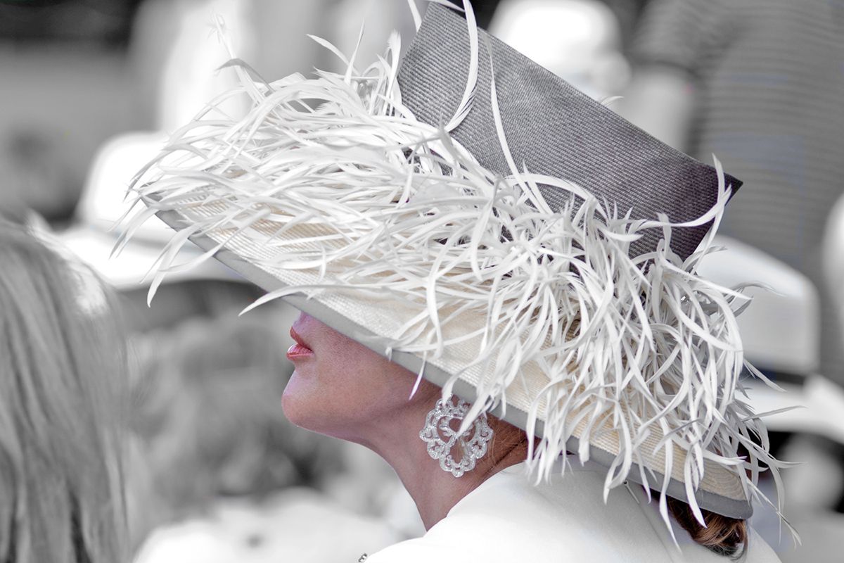 A day at the races, lady and hat