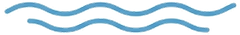 Due linee ondulate blu parallele che rappresentano l'acqua o il movimento.