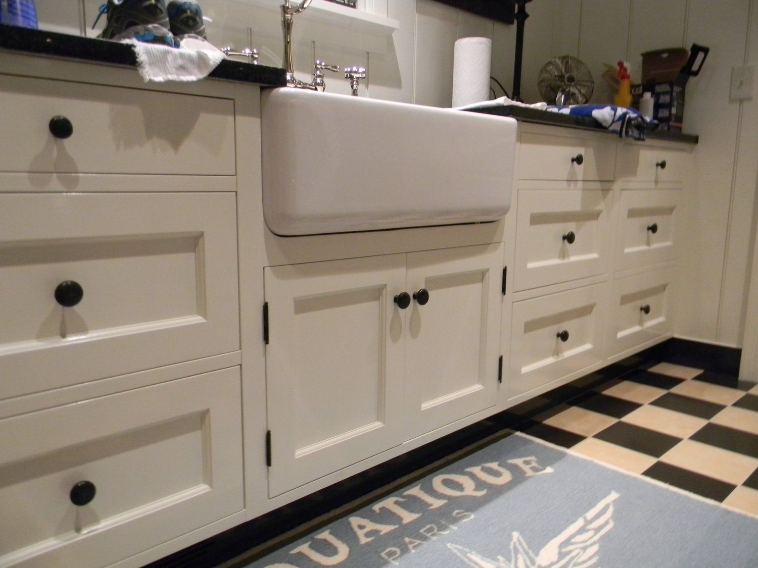White bathroom cabinet — Jefferson, GA — Stewart Custom Cabinets