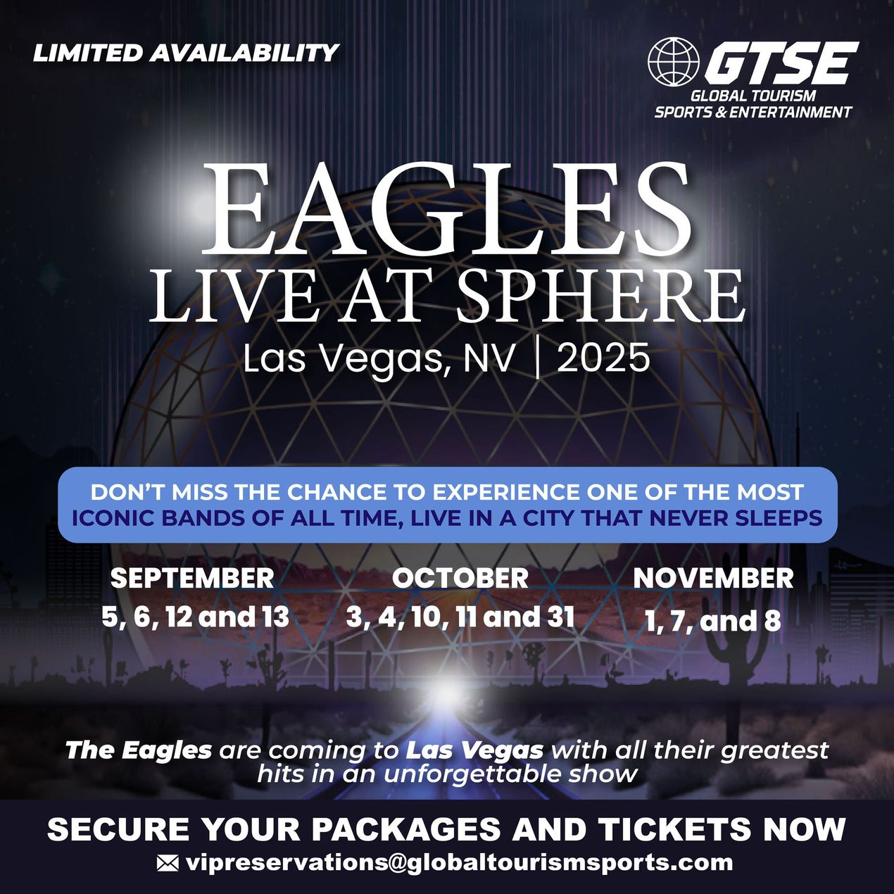 Advertisement for the Eagles 