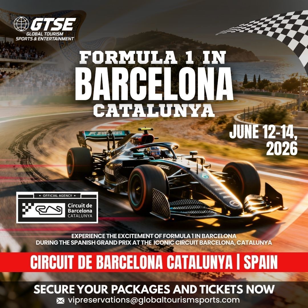 Promotional poster for the 2026 Spanish Formula 1 Grand Prix at the Circuit de Barcelona-Catalunya on June 12-14.