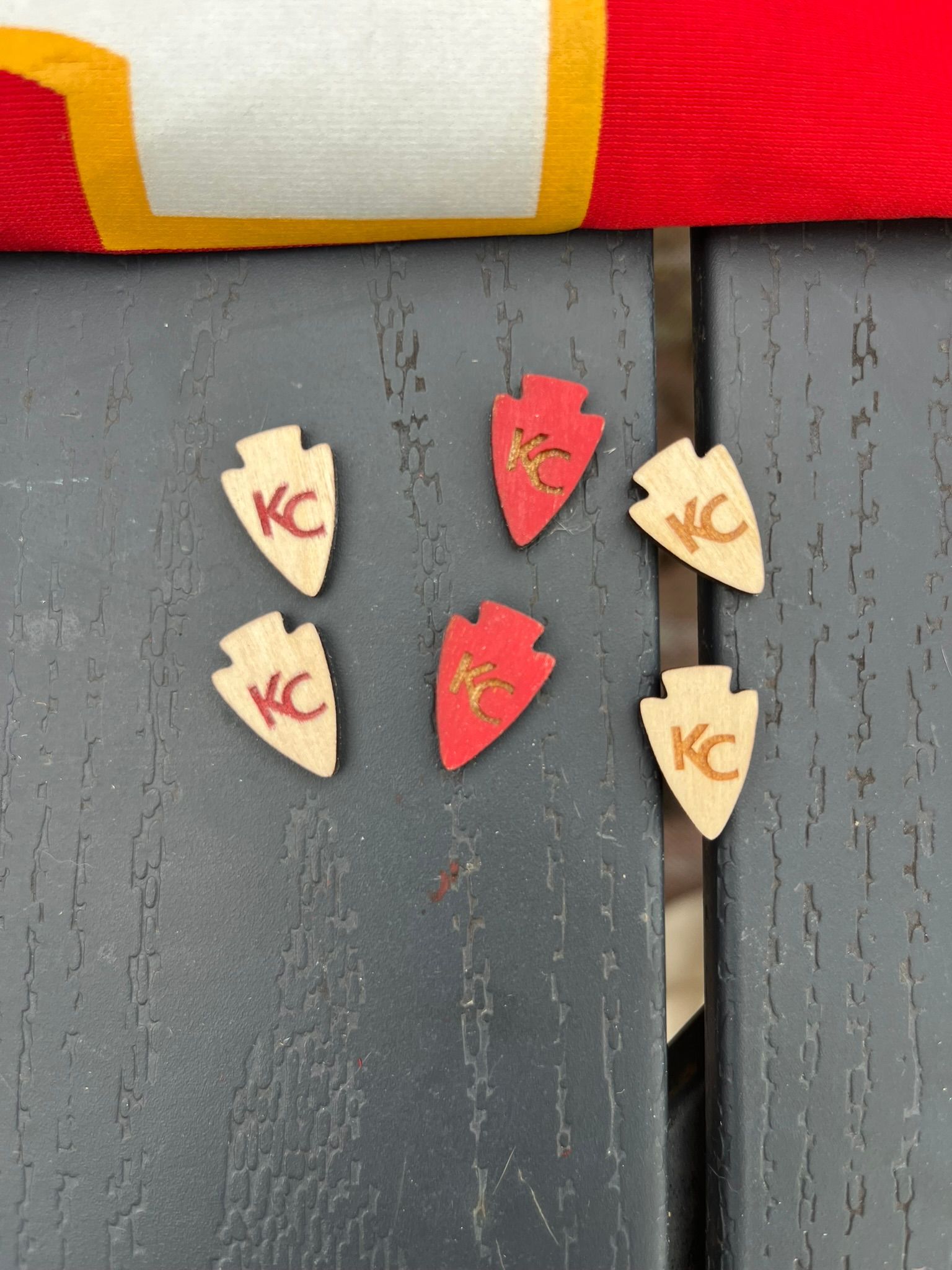 KC football stud earrings