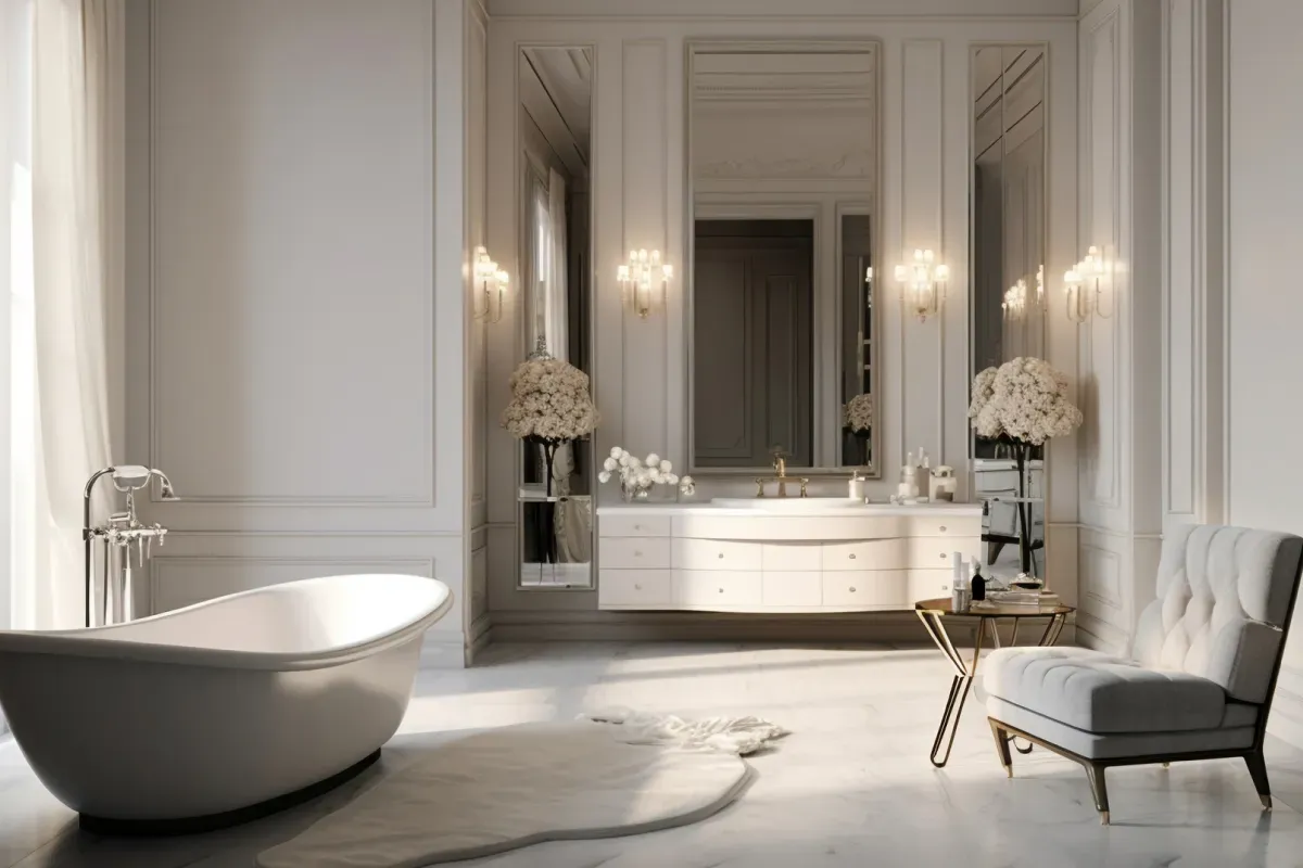 Modern Bathroom Flooring Custom Heated Tile