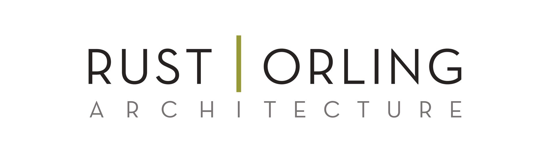 A logo for rust orling architecture on a white background