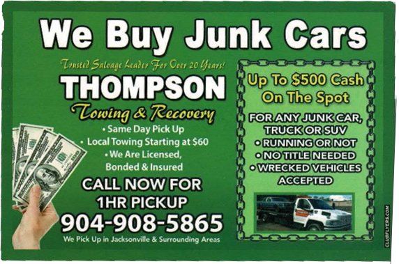 Business Card — Jacksonville, FL — Thompson Towing and Recovery