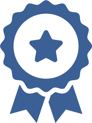 A calendar with a check mark in a blue circle.