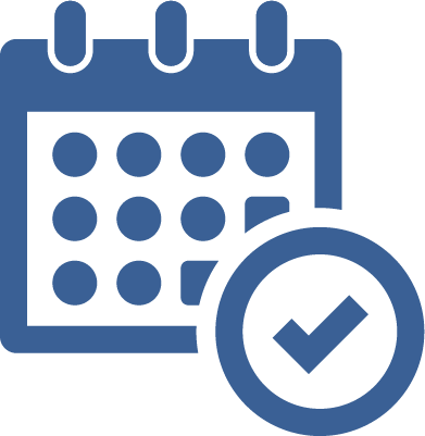 A 24 hour service icon with an arrow in a circle