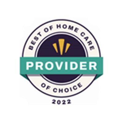 A badge that says best of home care provider of choice 2022