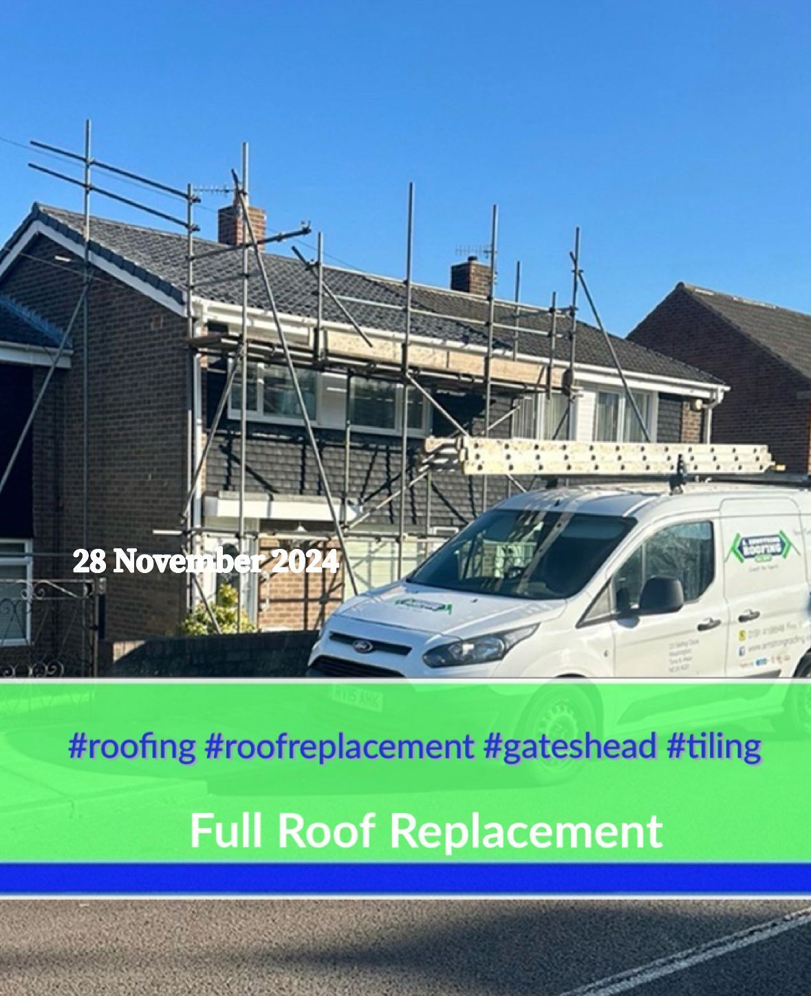 Full roof replacement completed in the Gateshead area