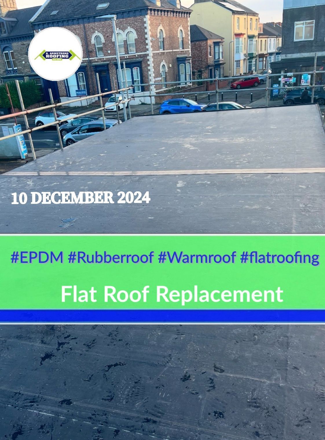 Flat roof replacement completed in Stockton