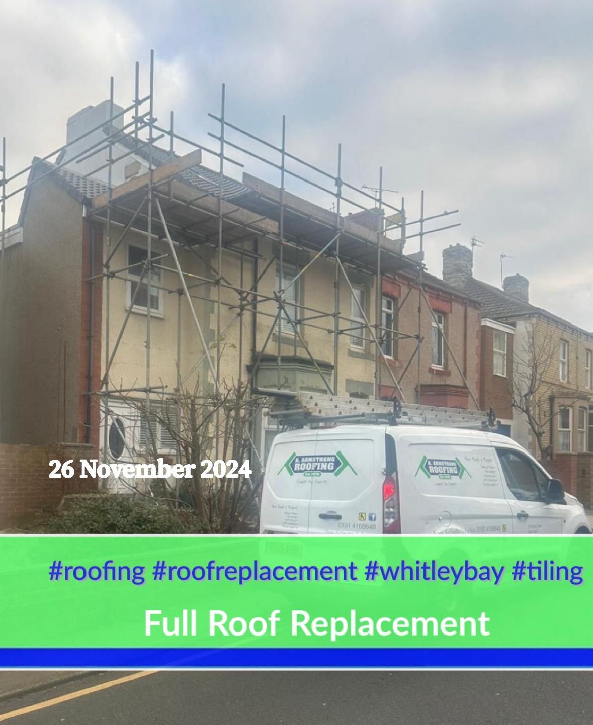 Full roof replacement cover photo taken in Gateshead