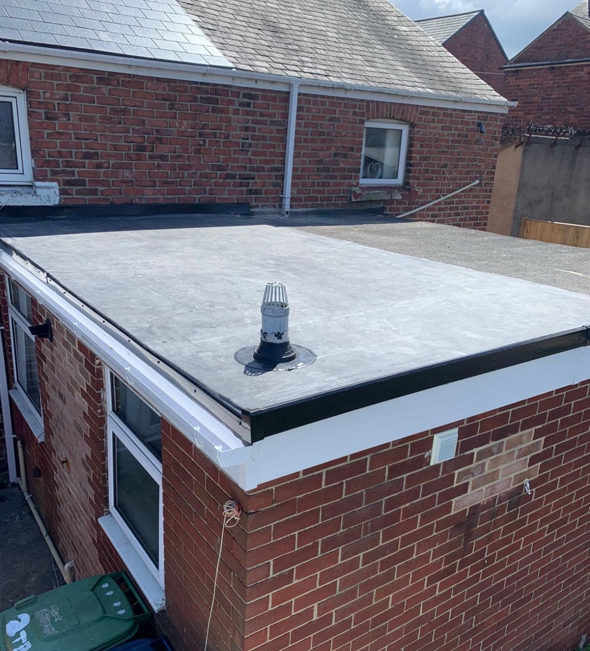 A.Armstrong Roofing example work of a complete EPDM rubber flat roof.