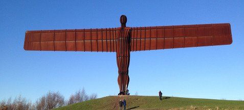 Angel of the North, located in Gateshead, North-East England