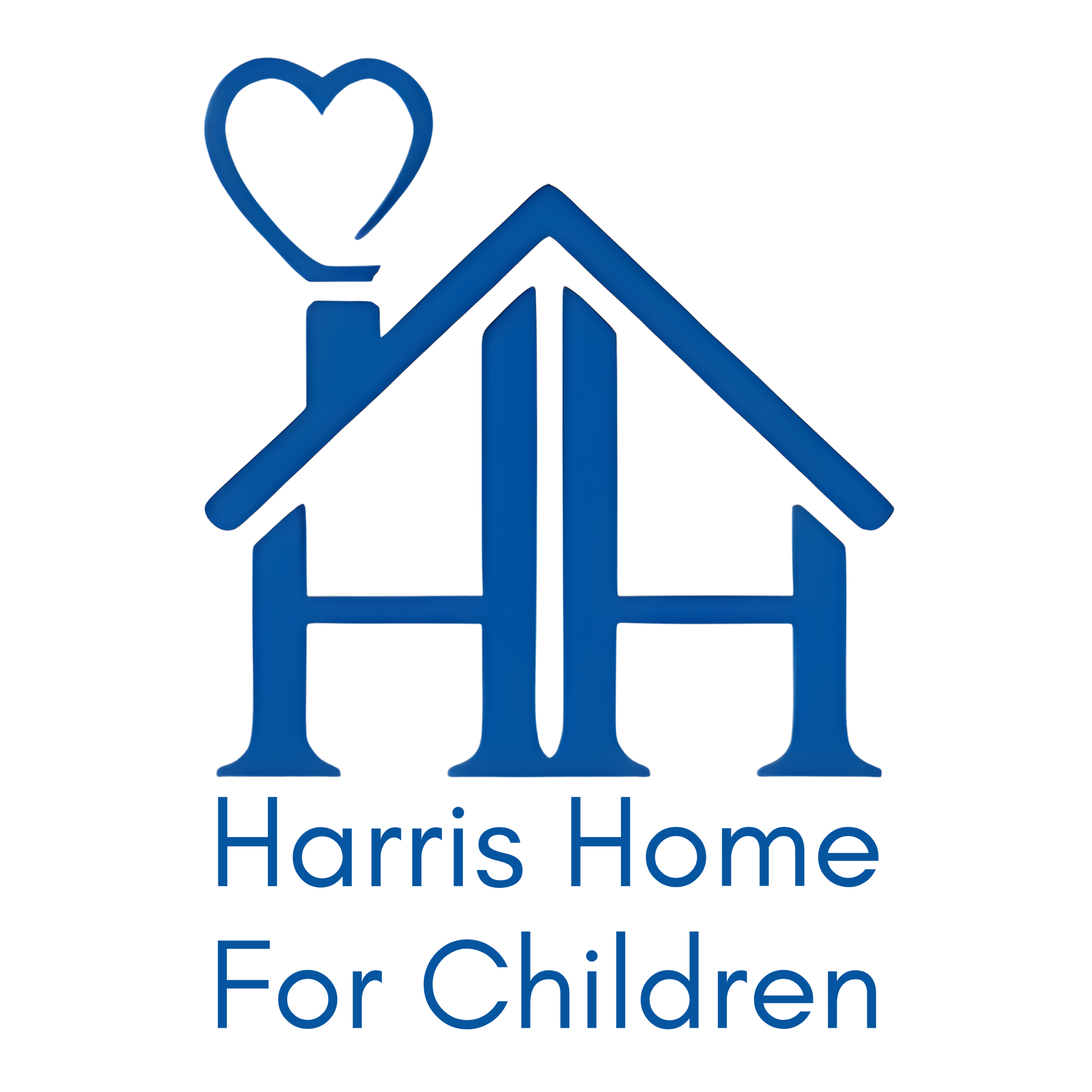 Blue logo: House with 