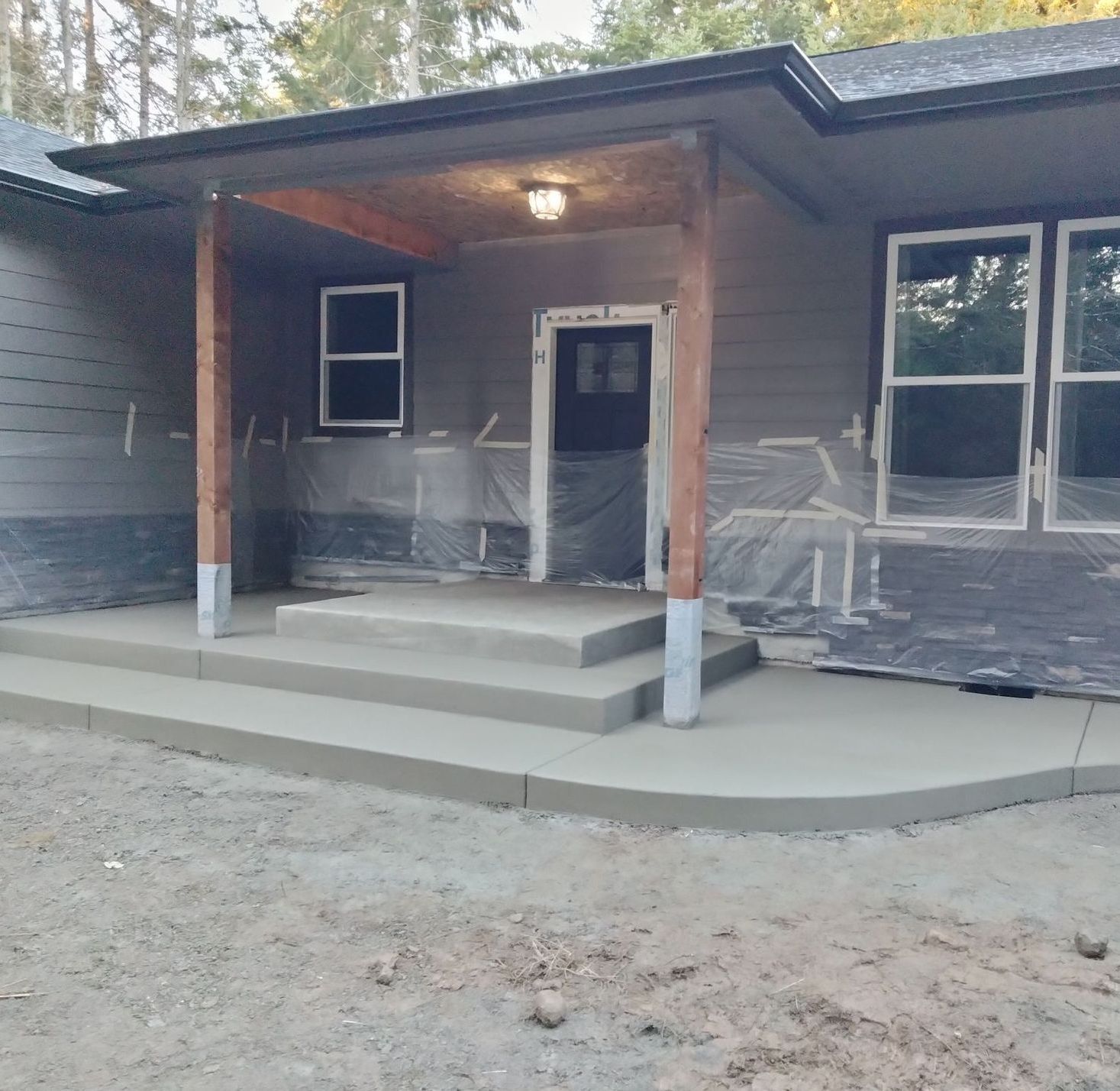 Custom concrete patio installation in Lacey, WA