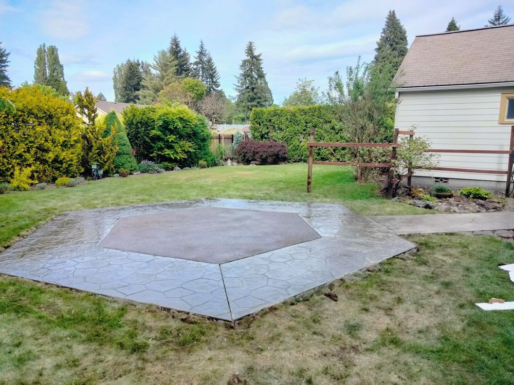 Professional stamped and stained concrete services in Tumwater, WA