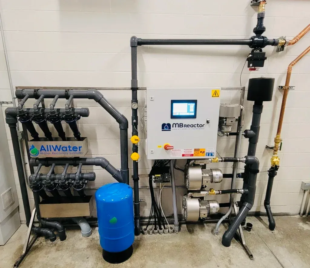 MB Reactor Water Recovery System that says allwater