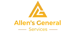 Allen's General Services logo: yellow triangle with 