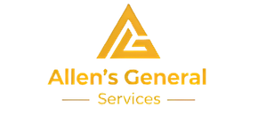 Allen's General Services logo: yellow triangle with 