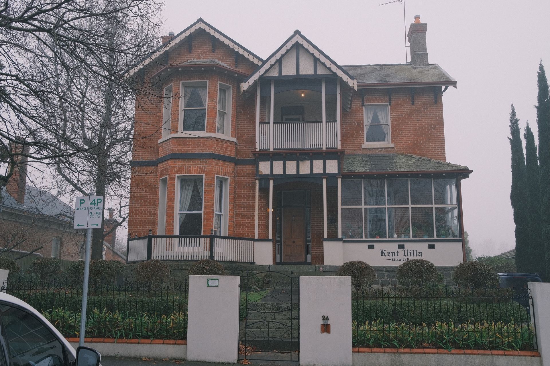 Kent Villa view from the street Winter 2021