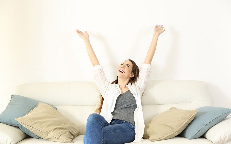 Air Quality — Woman Enjoying Her Rest in Aberdeen, SD