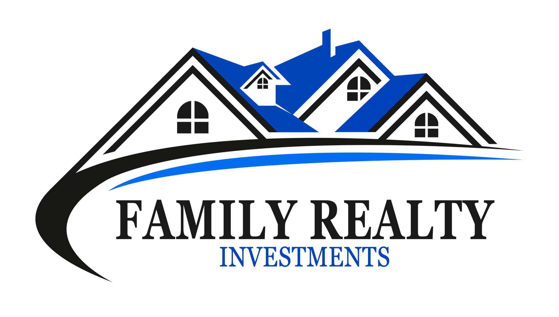 A logo for famiglia development with a crane and a house