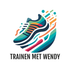 Logo van Trainen met Wendy met hardloopschoen en water