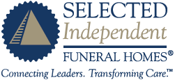 The logo for selected independent funeral homes connecting leaders transforming care