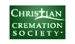 The logo for the christian cremation society is green and white.