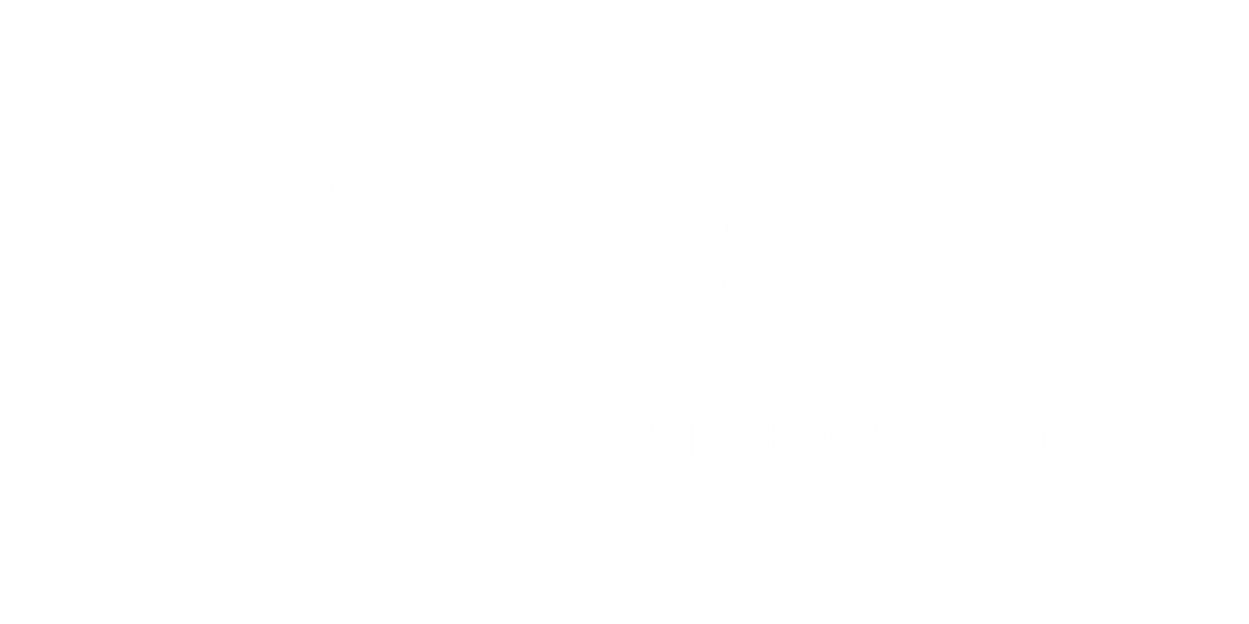 Marquis Seven Meadows white logo.