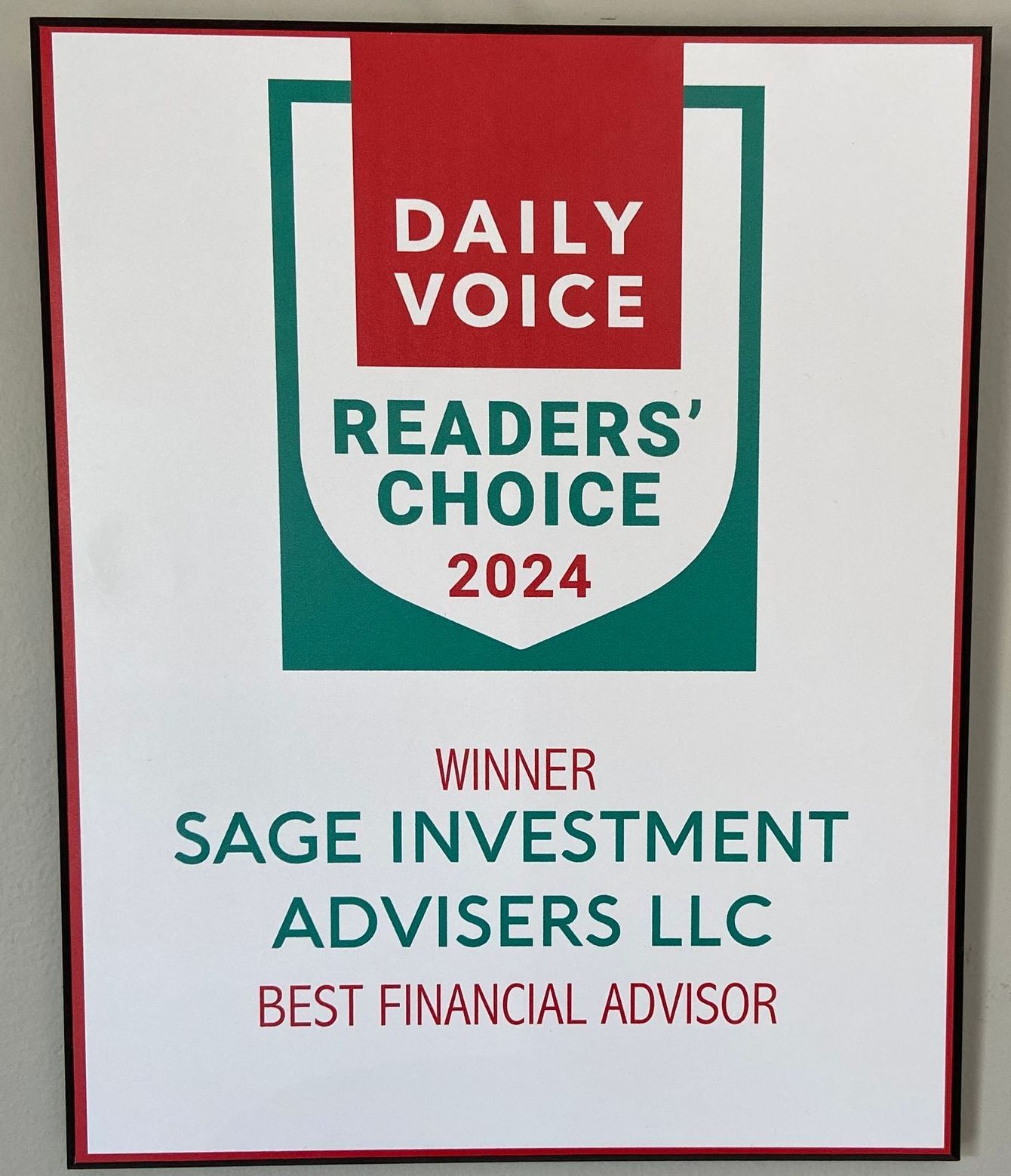 Daily Voice-Reader's Choice 2025 Award