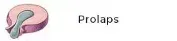 Diagram som viser en prolaps, en del av indre vev som strekker seg utover.