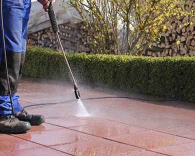 Pennsylvania — Janitor Cleaning Walkway in Pennsylvania