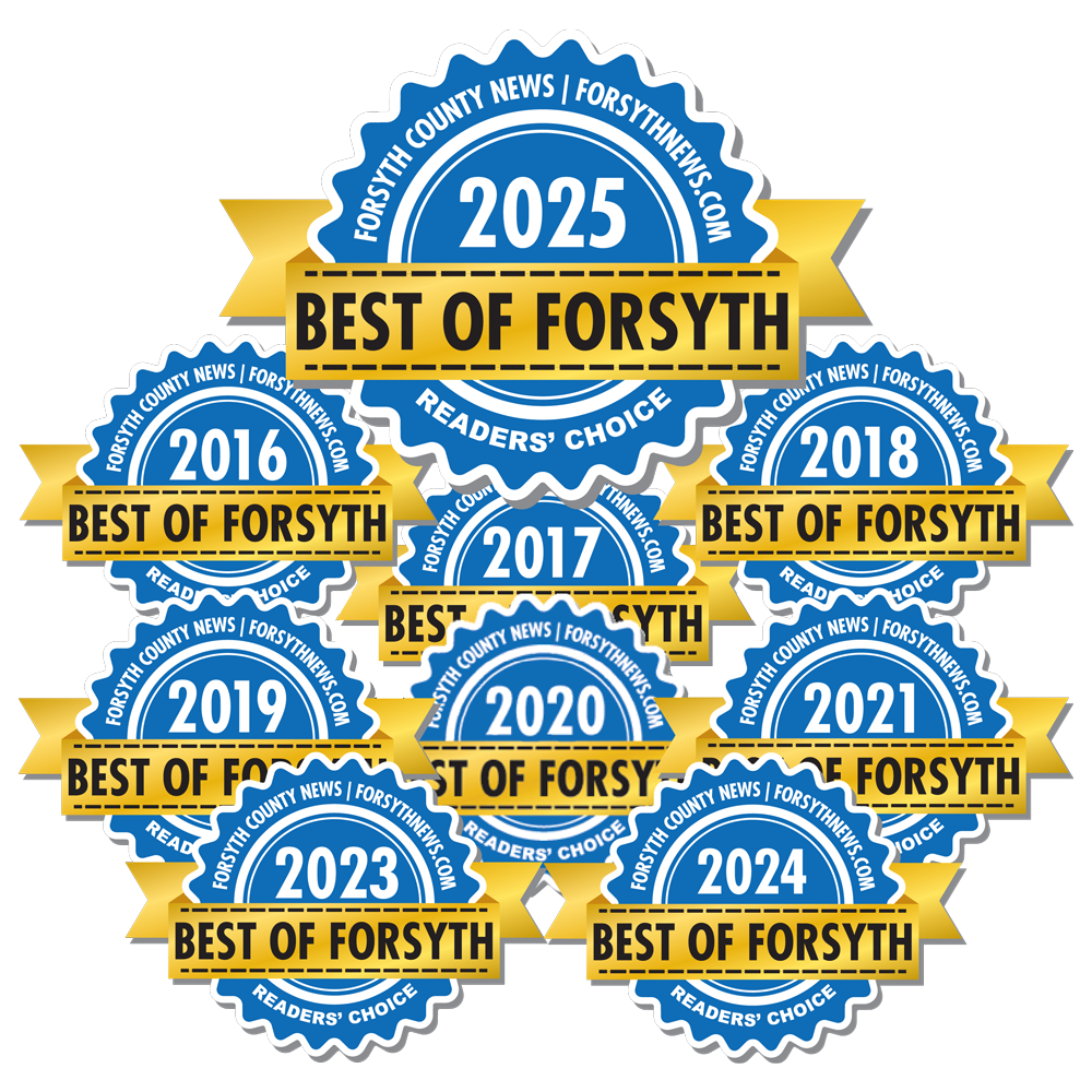 A set of stickers that say best of forsyth