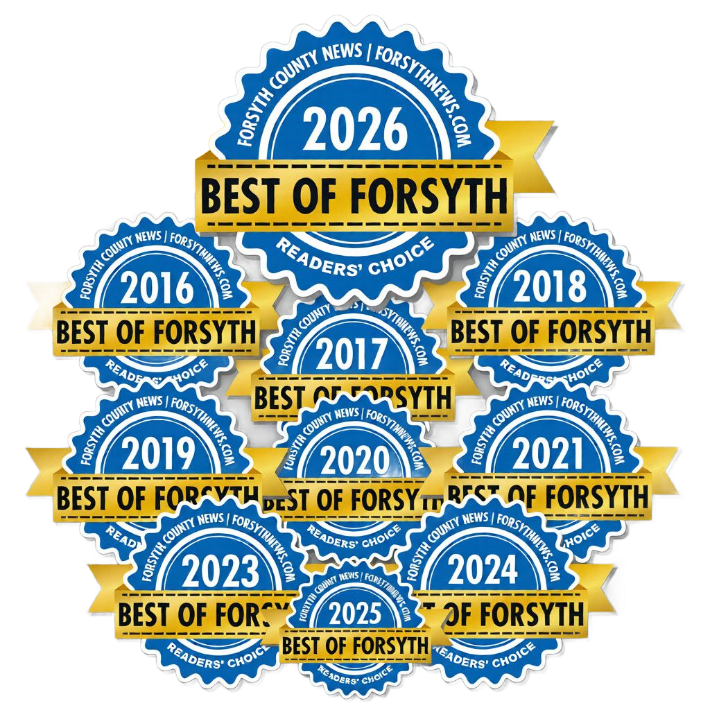 A set of stickers that say best of forsyth