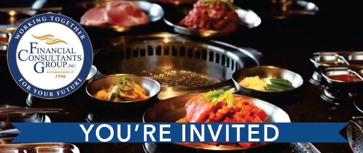 A sign that says you 're invited with a picture of food