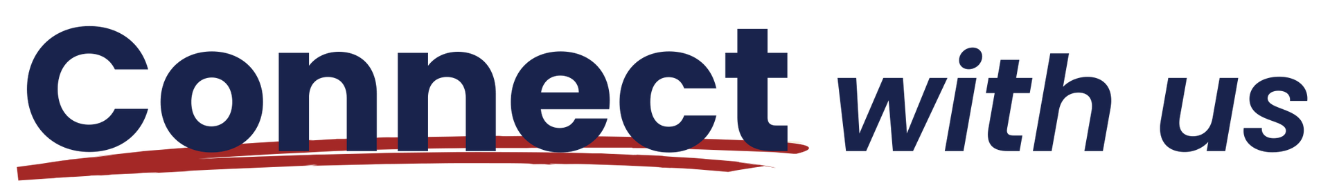 A blue and red sign that says connect with us