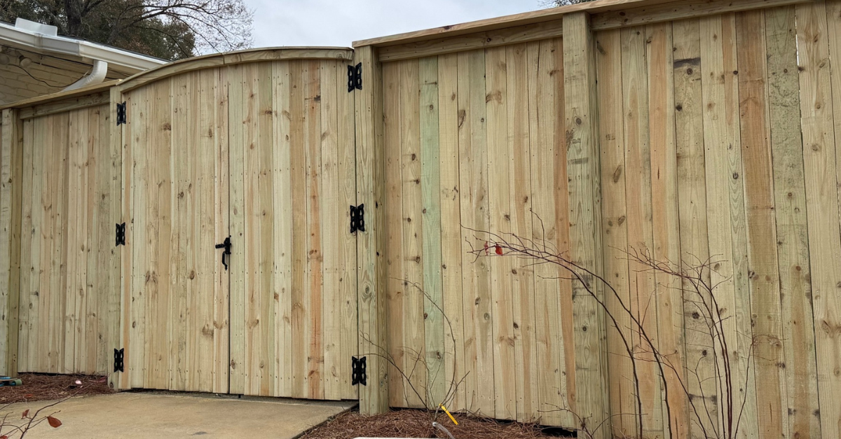 Newly Built Wooden Fence