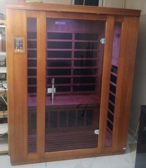 A wooden infrared sauna for Ibogaine treatment